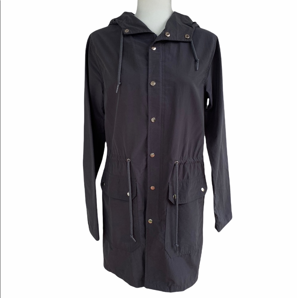 American Apparel Gray Anorak Windbreaker Jacket